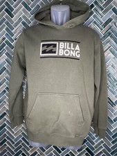 YOUTH XL BILLABONG LONG SLEEVE HOODED PULLOVER SWEATSHIRT HOODIE OLIVE GREEN