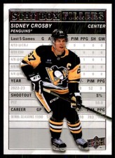2023-24 Upper Deck Series 1 Stat Box Fillers Sidney Crosby Pittsburgh Penguins