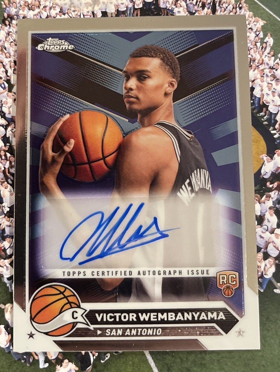 2023-24 Topps Chrome Basketball Victor Wembanyama Auto Autograph 