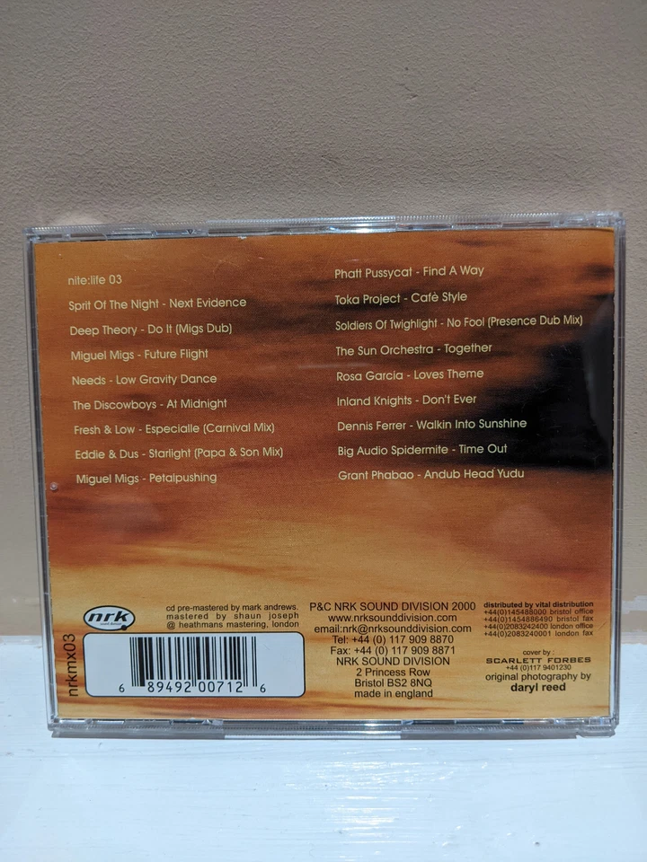 Miguel Migs Nite Life 03 CD 2000 CD UK Mixed Deep House Dub nrkmx03 Foto 2 de 2