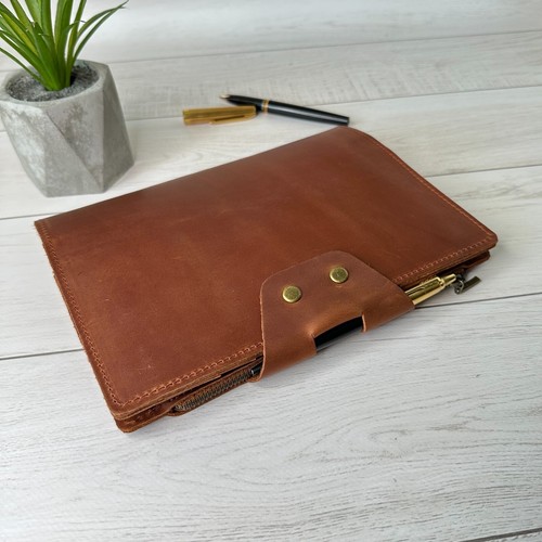 Leather Book Cover A5 Travel Journal Notebook Holder Diary Refillable Organizer - 第 11/12 張圖片