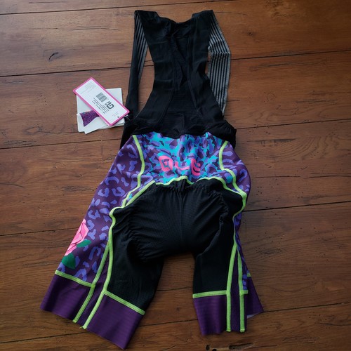 Ale Womens Small Cycling Bibshorts PRR 2.0 Purple Animal Print Bib Shorts Pink S - Picture 8 of 11