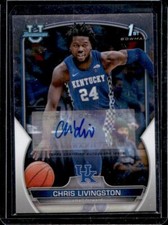 Chris Livingston Kentucky Basketball Topps autograph rookie card Milwaukee Bucks