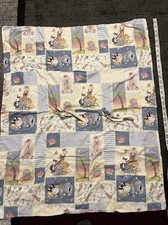 Handmade Baby Quilt Double Sided 29 X 35  Animals Unicorns Nursery Newborn