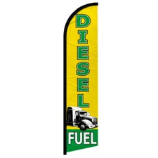 Diesel Fuel Windless Swooper Flag Gas Station