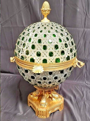 Martin Benito/マーティンべニート/花瓶 Elegant Martin Benito 24K gold gilt French Crystal Caviar/ Liquor