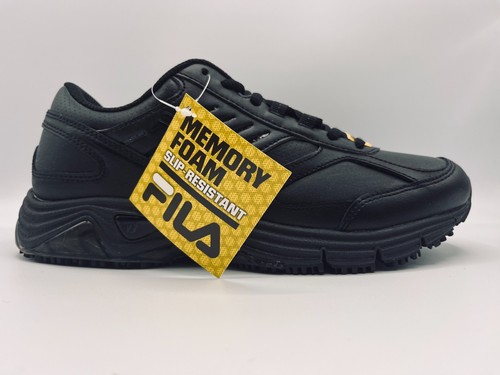 Fila Women's Sneakers Ultra Memory Foam Slip Resistant - New in Box - Black - Picture 3 of 7