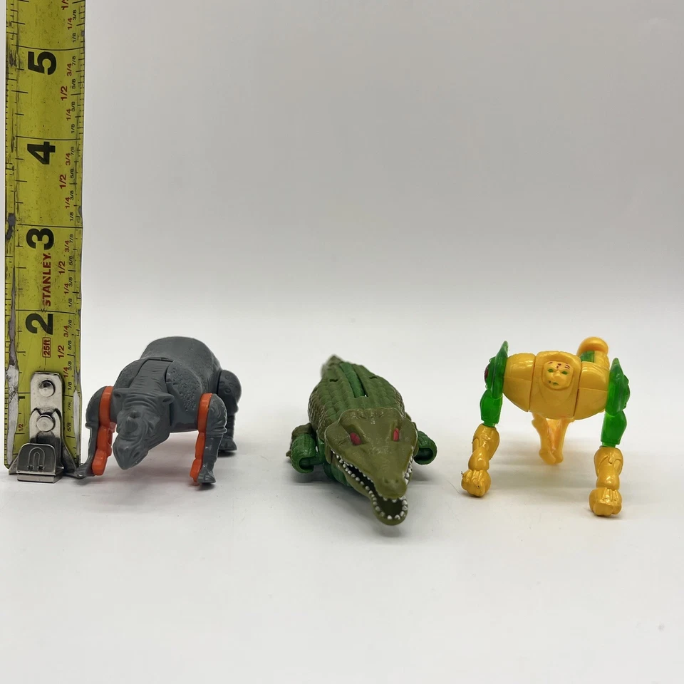 Lote de 3 figuras de juguete Hasbro Transformers Beast Machines Rhino Alligator Cheetah Foto 2 de 4