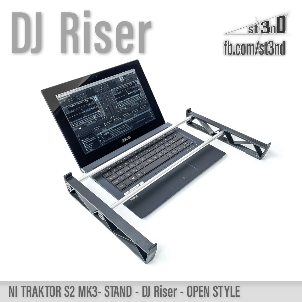 DJ RISER STAND for NI TRAKTOR S2 MK3 - Open Style - Image 3 of 4