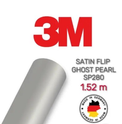 3M 2080 SP280 SATIN FLIP GHOST PEARL WHITE PREMIUM FAHRZEUG FOLIE