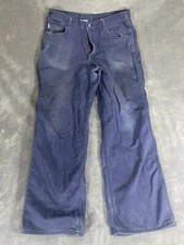 Carhartt FR Pants Adult 38x34 Work Blue Flame Resistant Canvas FRB159 DNY Men’s