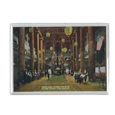 Forest Lobby Glacier Park Hotel Painting Fridge Magnet 3.5"x 2.5" Made in USA