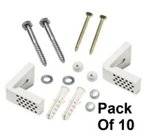 10 x Angled Floor Toilet WC/Bidet Side Fixing Kit Incl Brackets Bathroom Fitting