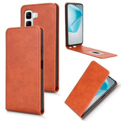 Vertical UP Down Flip Leather card slots Case For Infinix Hot 50 Pro+ / 50 Pro