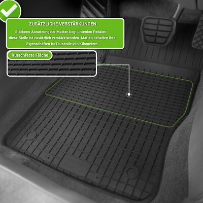 Wasserdichte Automatten Kadjar Renault Kadjar - Textil Fußmatten Premium ( Renault Original Gummifußmatten Kadjar Set
