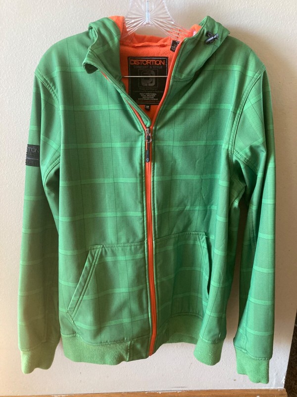 Distortion Comfort and Style Jacket Mens Medium Green Excellent Pre-Owned