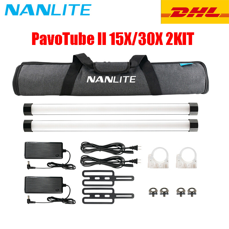 2Pcs NANLITE PavoTube II 30X RGBWW LED Video Light Stick