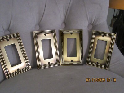 Collection of Some LMHC Vintage Brushed Bronze/Brass Switch Plates Great Shape!