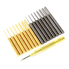 18pc BRASS & STEEL PIN PUNCH SET W/ AUTOMATIC SPRING LOADED CENTER PUNCH ST3018