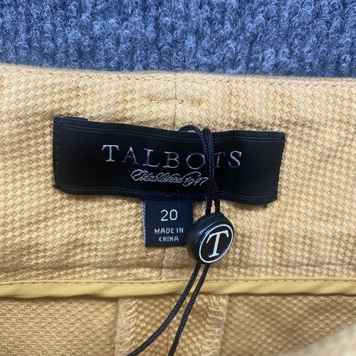 Talbots Shorts Plus Size 20 Mustard Mid Rise Flat Front Ladies Preppy Casual - Picture 4 of 8