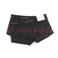 NWT Calvin Klein CK BLACK Low Rise Trunk 2-Pack Black Small