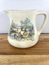 Lancaster & Sandland Ltd Jug In An Old World Garden 5" Flowers Lady Bridge Lake