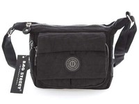 Bag Street Leichte Kleine UmhäNgetasche Schultertasche Aus Crinkle-Nylon Schwarz