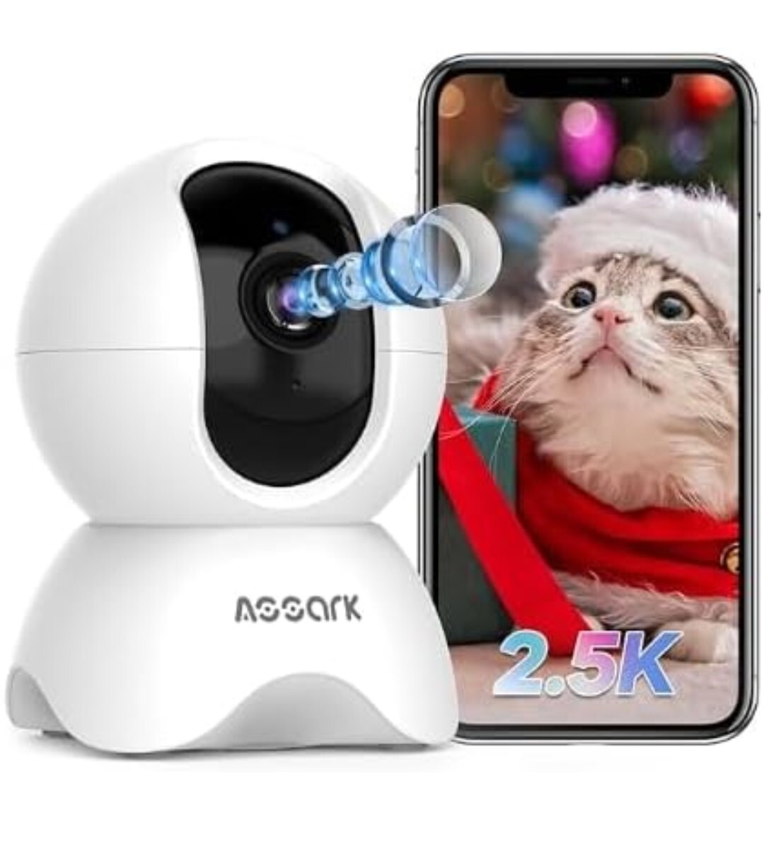 Pet Camera with Phone APP 5MP, Indoor Camera 2.5K, Camera for Home Security Baby-image