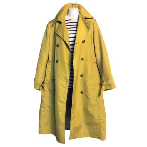 FOUR SEASONS Trench Showerproof Raincoat Chartreuse 10-12 - Picture 3 of 10