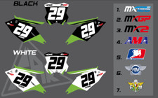 KIT TABELLE PORTANUMERO CROSS KAWASAKI 125 - 250 - 450 TUTTE LE ANNATE