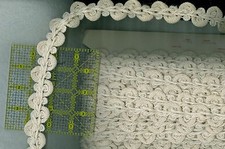 3 jardy bawełniana dzianina o szerokości 1" *PĘTLA de LOOP TRIM * Naturalny kolor ECRU