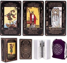Tarot Cards for Beginners, Classic Tarot Cards with Meanings on Them, Durable Ta