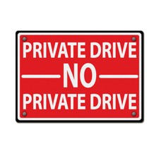 Aluminum Horizontal Metal Sign Private Drive A Weatherproof Street Signage