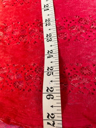 Fabric Lot 1 Yd 18 Ins 54 W Pink Ombré Lace Dress Boudoir Stretch Knit Fabulous - Picture 5 of 6