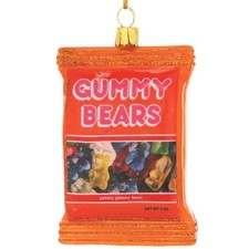 Cody Foster  Co - Gummy Bears Blown Glass Ornament Orange