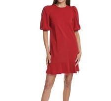 NWT RED Valentino Point D  Esprit-Trimmed Tulle Puff Sleeve Mini Dress Medium
