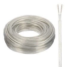 PVC Covered Wire 2 Core 18AWG 50m/164ft, Electrical Cable, Clear