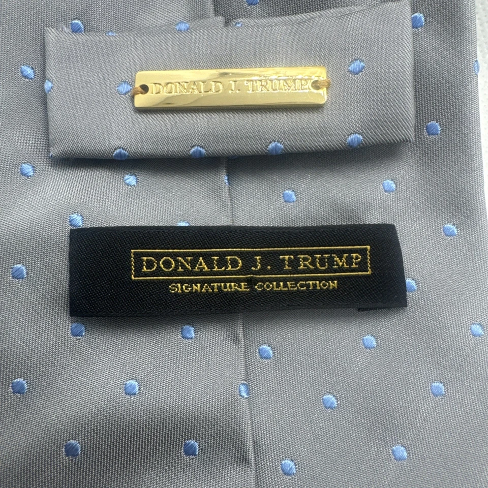 Corbata Donald Trump Signature Collection Corbata de Seda Gris - Coleccionistas De Colección Foto 2 de 4