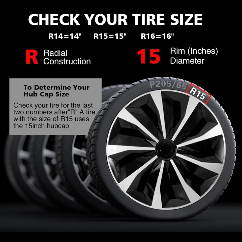 4X Tapacubos para Toyota Prius C 15" Tapacubos Tapacubos a presión para neumático R15 Foto 3 de 4