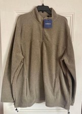 New With Tags Croft  Barrow Fleece Pullover Jacket XXL Zip Front NWT Mens 2XL