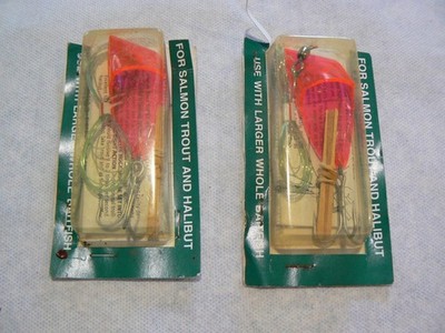 2 x Rhys Davis Super Herring Special Rigged - Red - For Salmon and Halibut