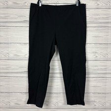 Eileen Fisher Black Organic Cotton Slim Ankle Pants Size 2X NWT