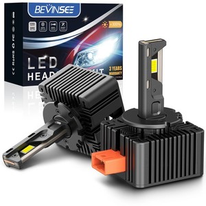 2X D3S D3R LED Kit de conversion d'ampoules de phare Remplacer HID Lampes au xénon 6000K 80W