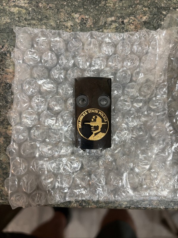 Never Used Sig Sauer P320 Sight Plate Polished DLC Delaware State Police In Gold