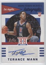2019 Panini Chronicles Hometown Heroes Rookie Blue 37/49 Terance Mann Auto nd3