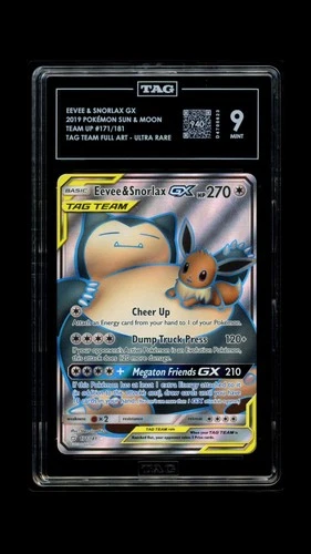 Eevee & Snorlax GX (Full Art) 171/181 Sm-Team Up Holo NM