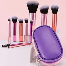 Juego de 10 piezas de mini brochas de maquillaje de viaje pinceles delineadores de ojos lápiz de cejas pincel cosmético