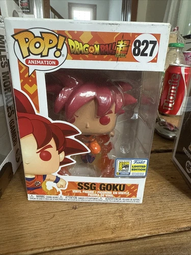 Funko Pop! Dragon Ball Super SSG Goku #827 SDCC Exclusive Official Sticker