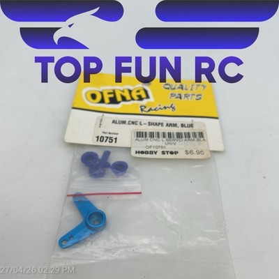 OFNA 10751 ALUMINIUM CNC L SHAPE ARM BLUE RC PART RARE CAR TRUCK NEW 