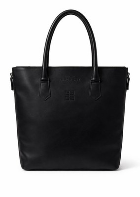Givenchy Parfums Black Tote Bag Leather Logo Large Shopper Zip Top
